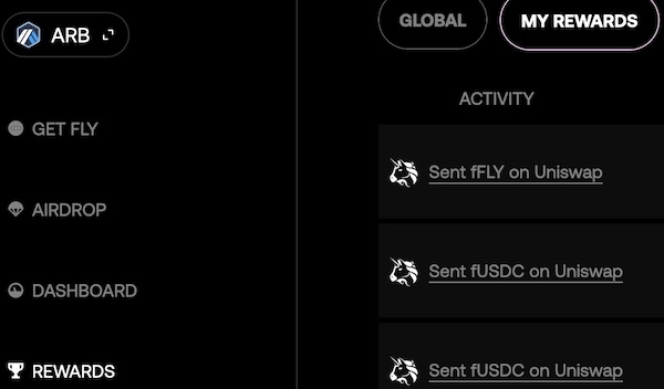 Ver recompensas del airdrop de Fluidity